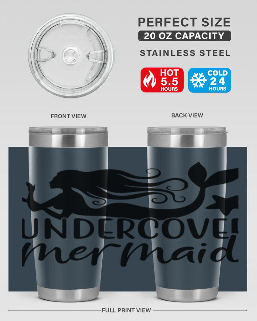 Undercover mermaid 657#- mermaid- Tumbler