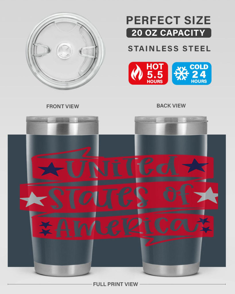 United States Of America Style 177#- Fourt Of July- Tumbler