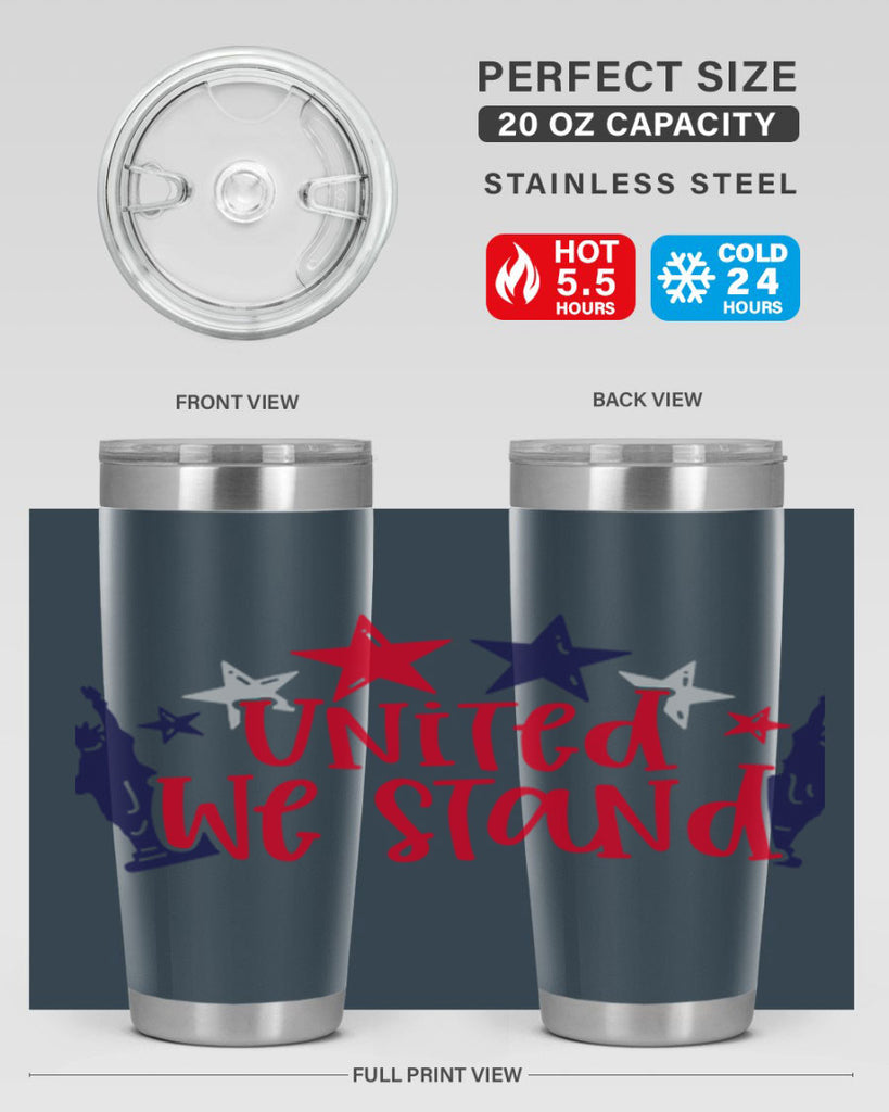 United We Stand Style 179#- Fourt Of July- Tumbler