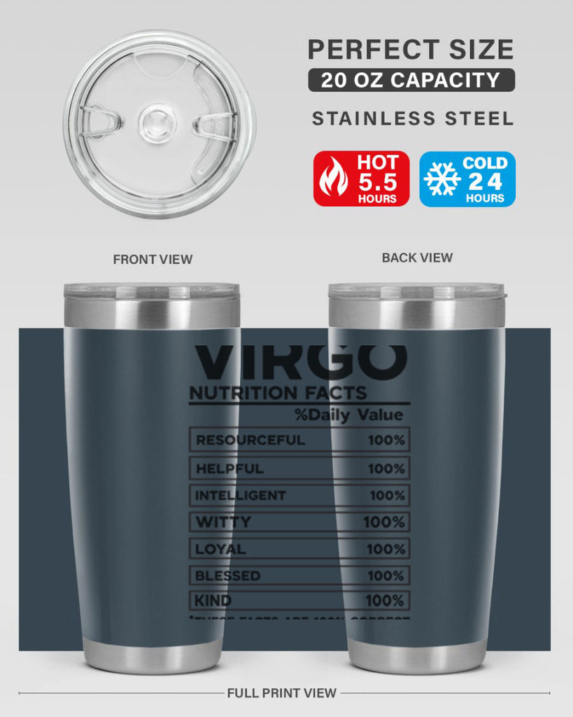 Virgo Nutrition Facts 530#- zodiac- Tumbler