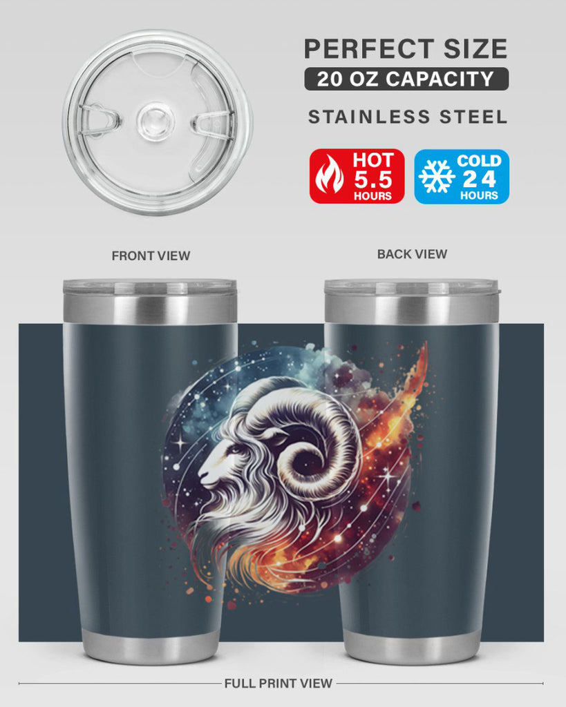 aries 124#- zodiac- Tumbler
