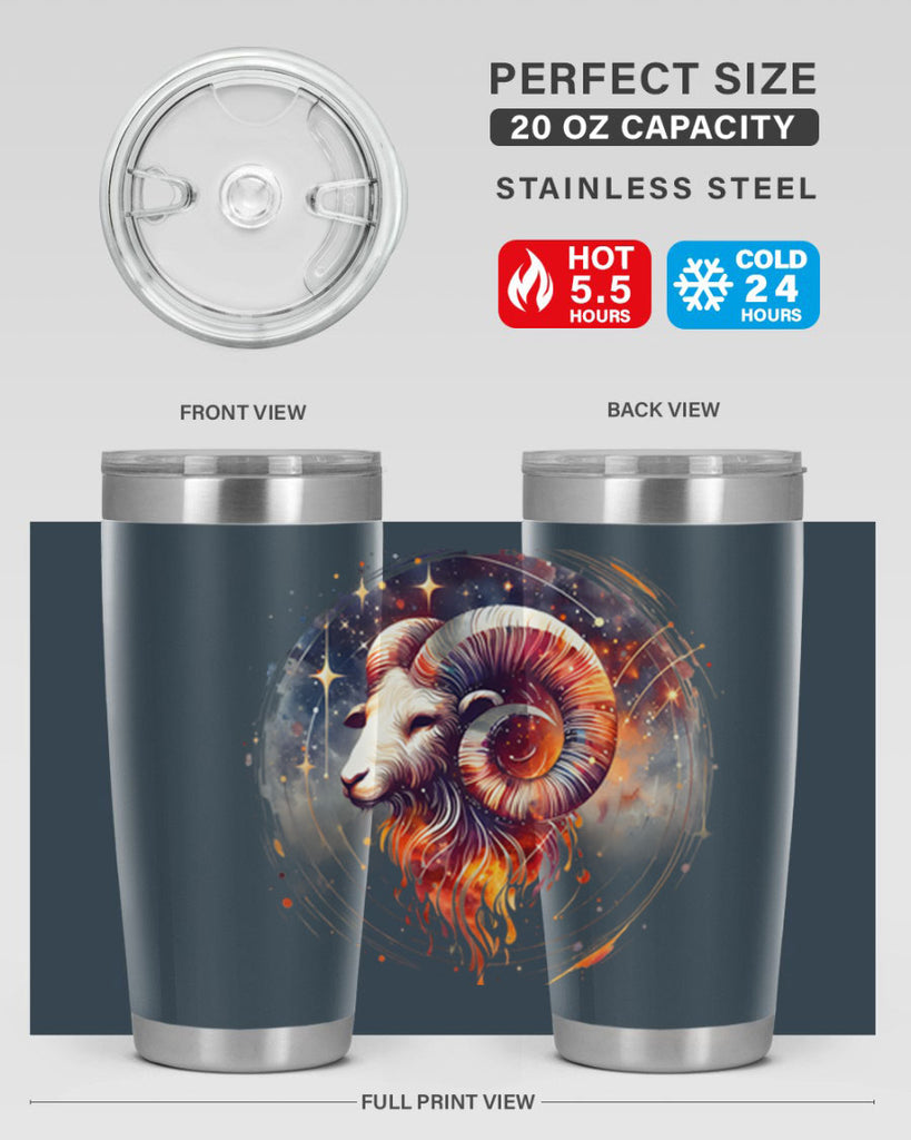 aries 125#- zodiac- Tumbler