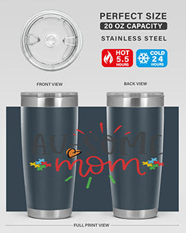 ausome mom Style 4#- autism- Tumbler