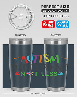 autism different not less Style 5#- autism- Tumbler