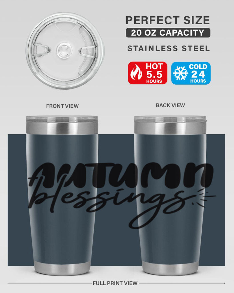 autumn blessings 65#- thanksgiving- Tumbler