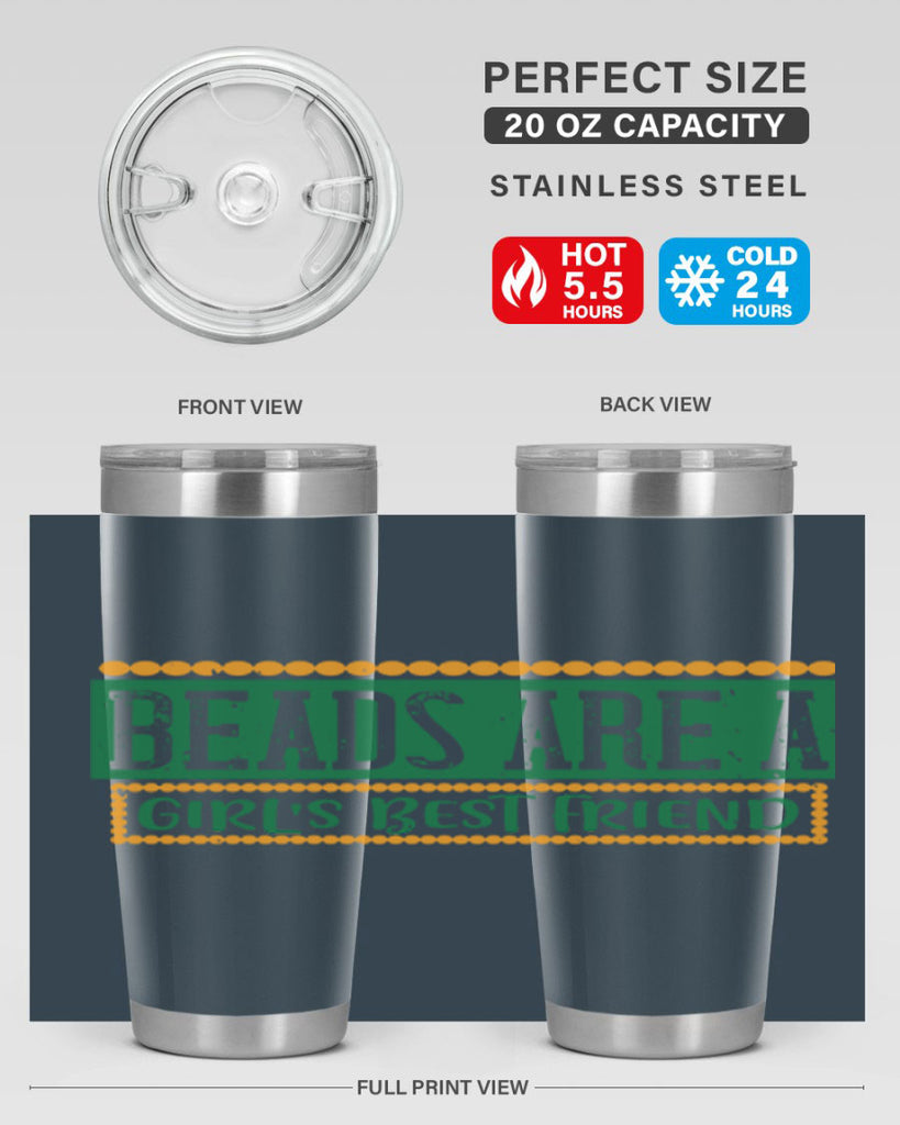 beads are a girls best friend 29#- mardi gras- Tumbler