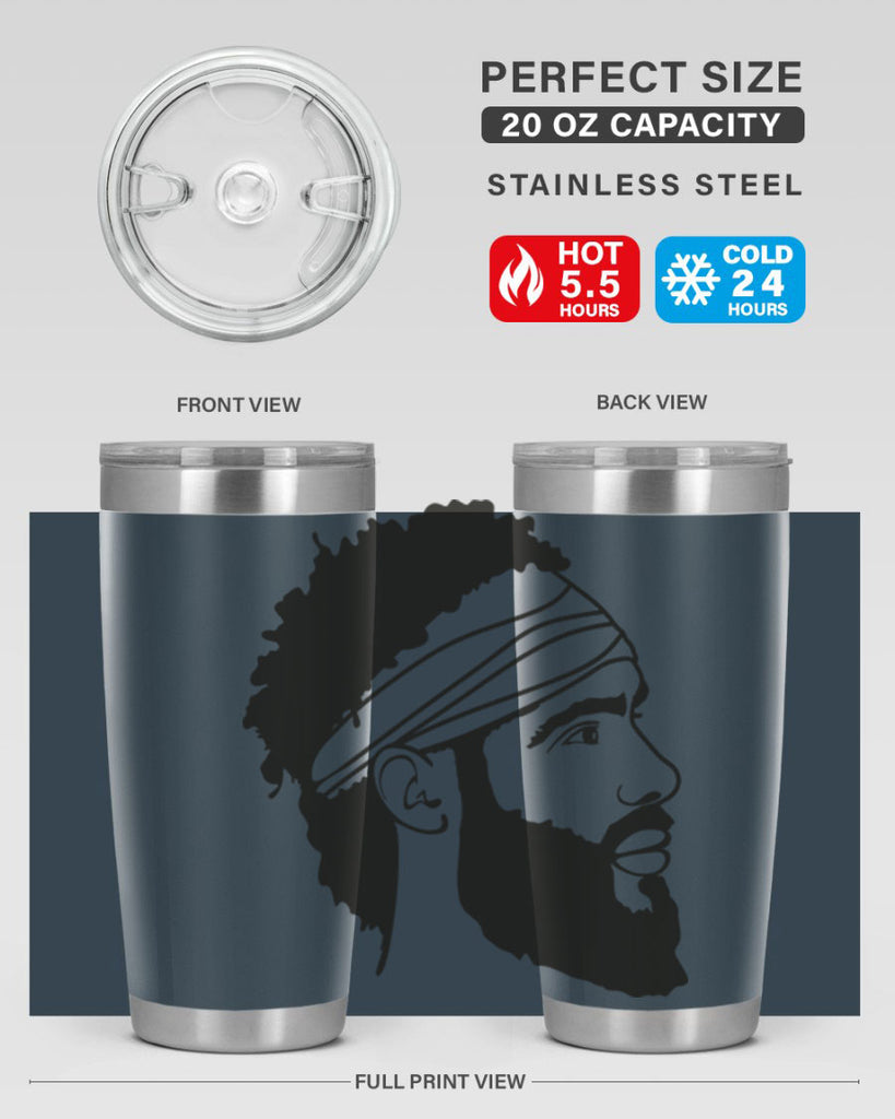 beardman 48#- black men - boys- tumbler
