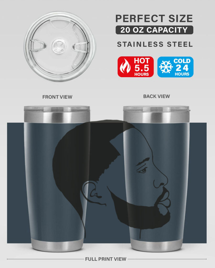 beardman 54#- black men - boys- tumbler