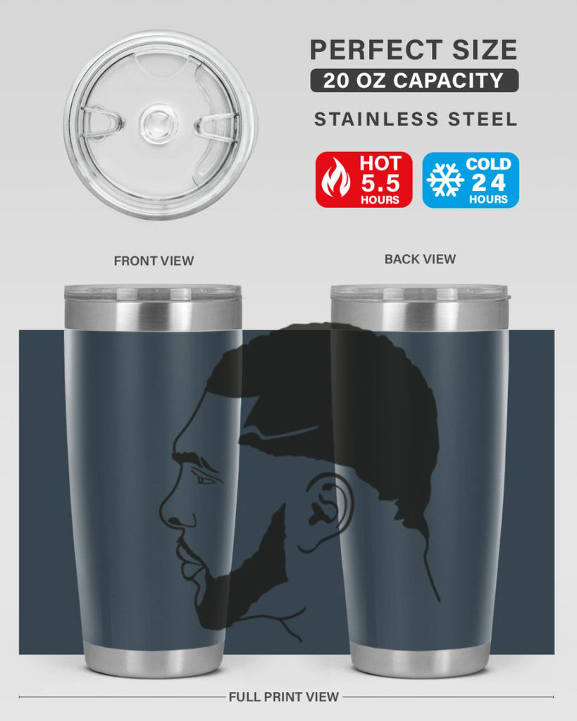 beardman 55#- black men - boys- tumbler