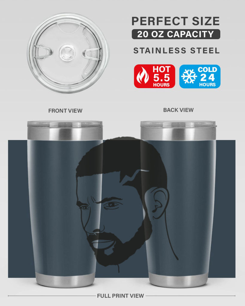 beardman 56#- black men - boys- tumbler