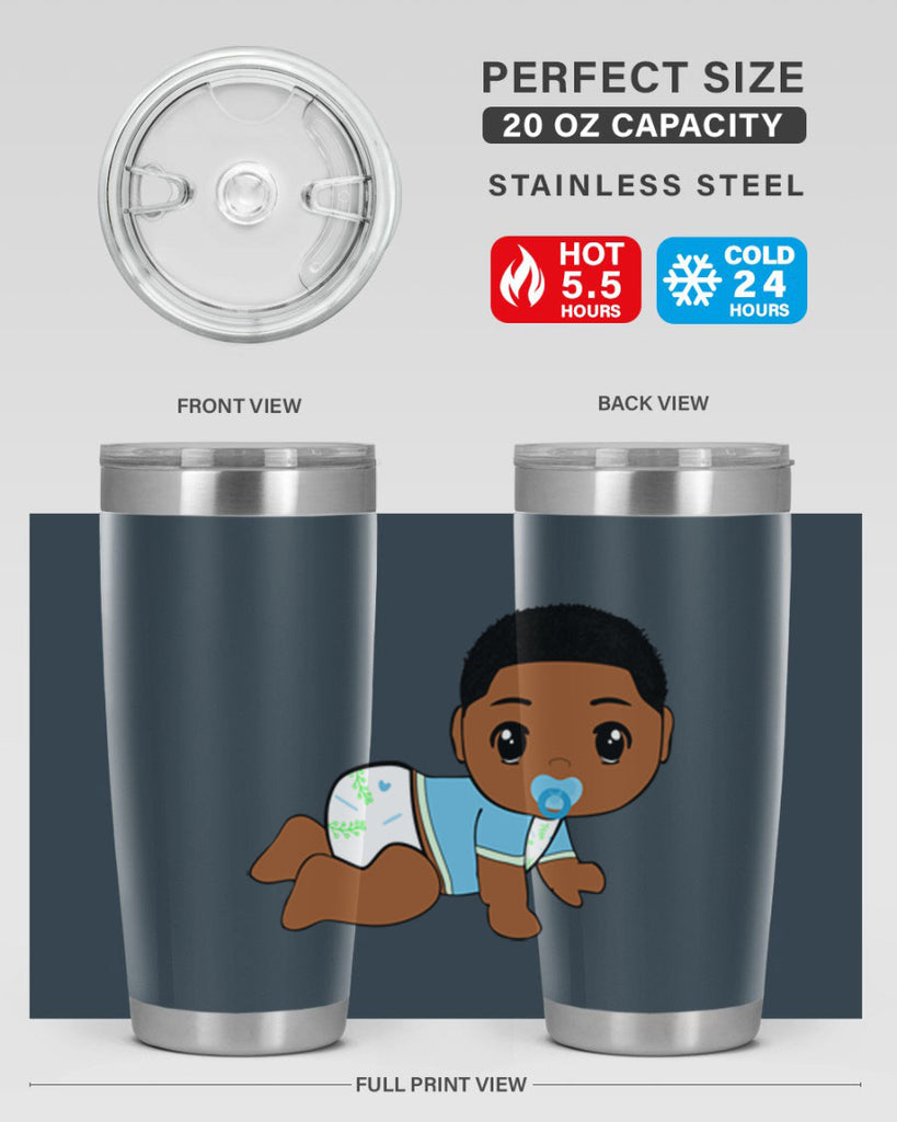 black baby boy 1#- black men - boys- tumbler