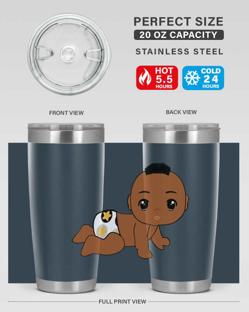 black baby boy 6#- black men - boys- tumbler