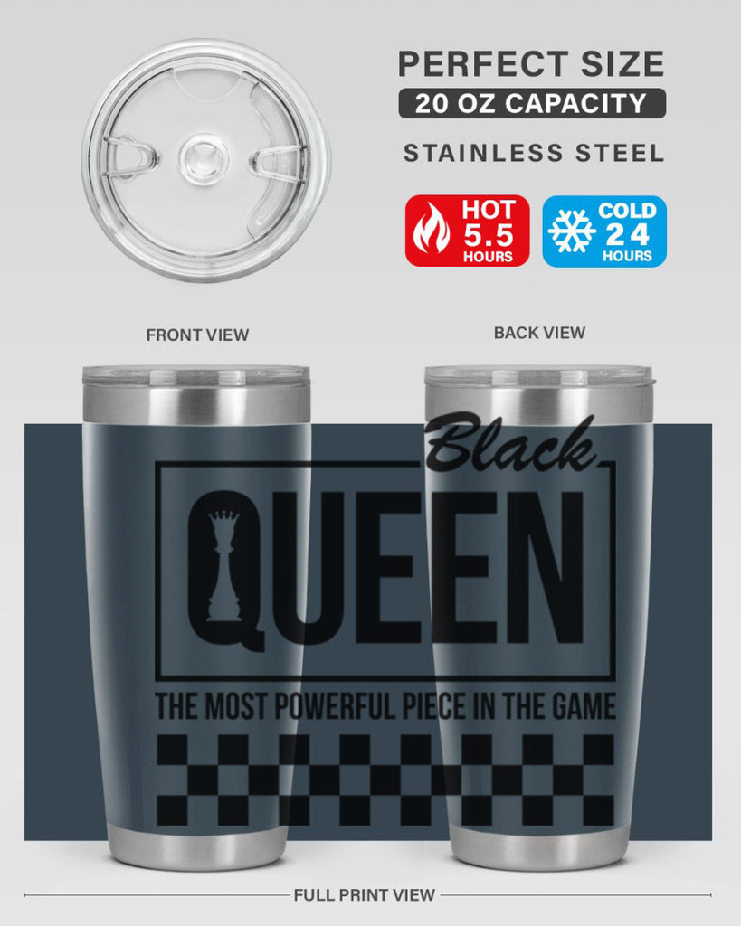 black queen chess checkered 221#- black words phrases- Cotton Tank
