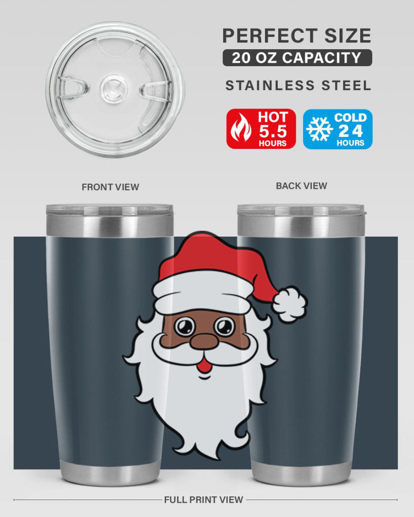 black santa 25#- black men - boys- tumbler