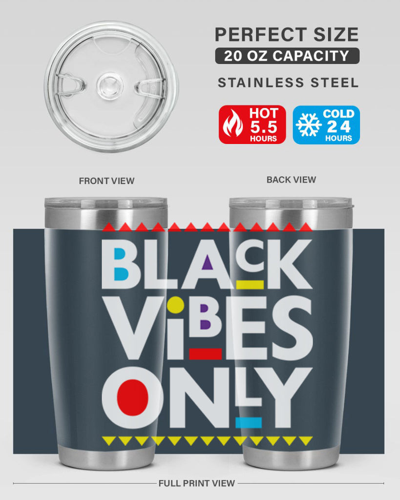 black vibes only 217#- black words phrases- Cotton Tank