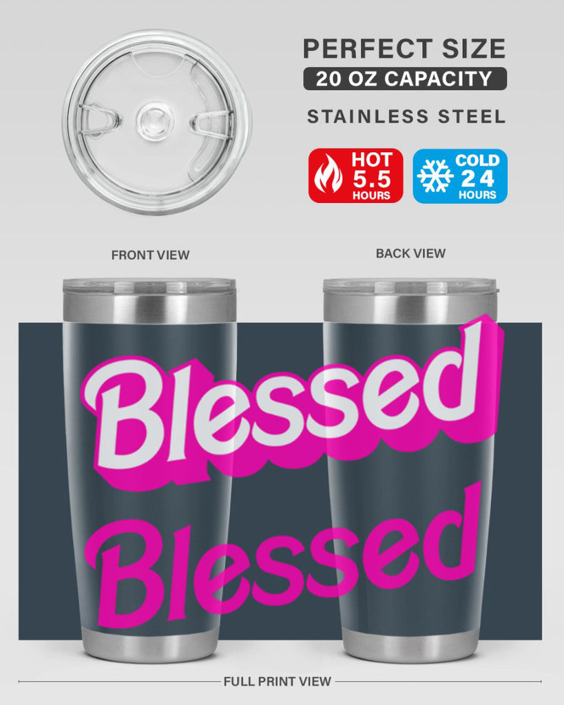 blessed barbie 193#- black words phrases- Cotton Tank