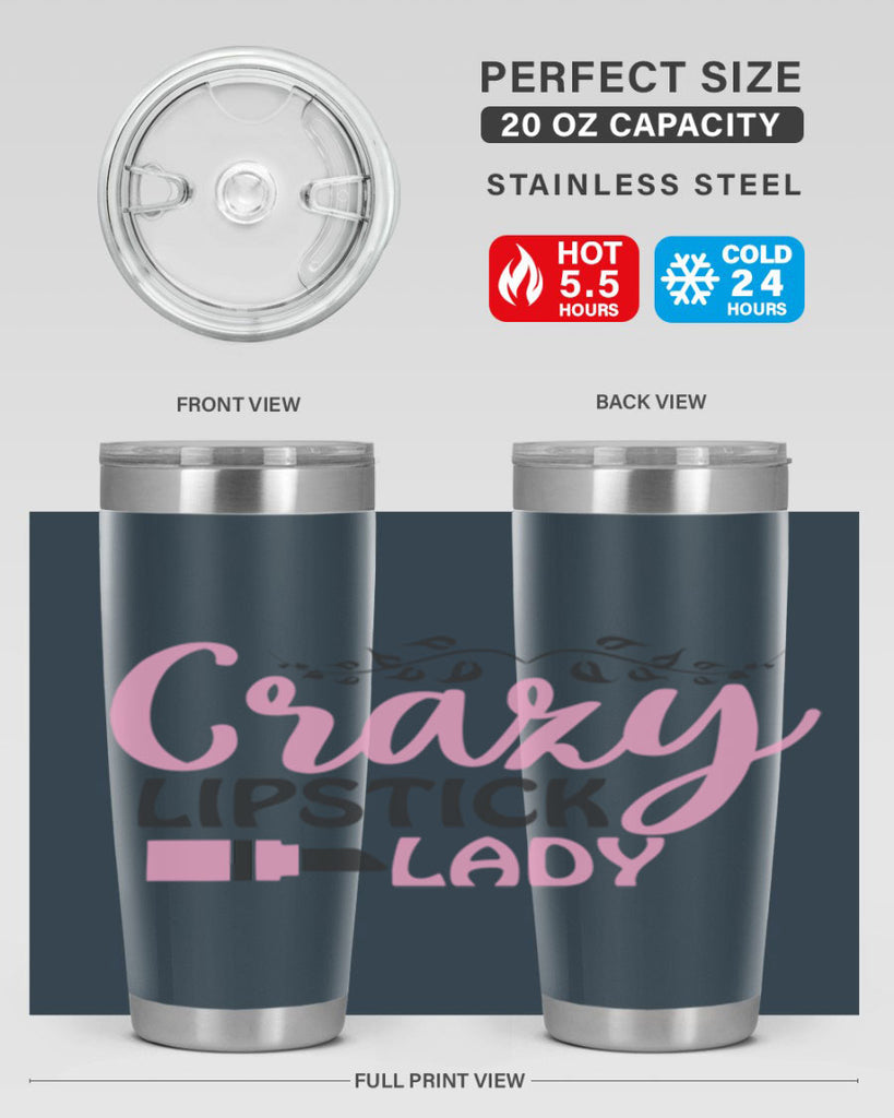 crazy lipstick lady Style 159#- make up- Tumbler