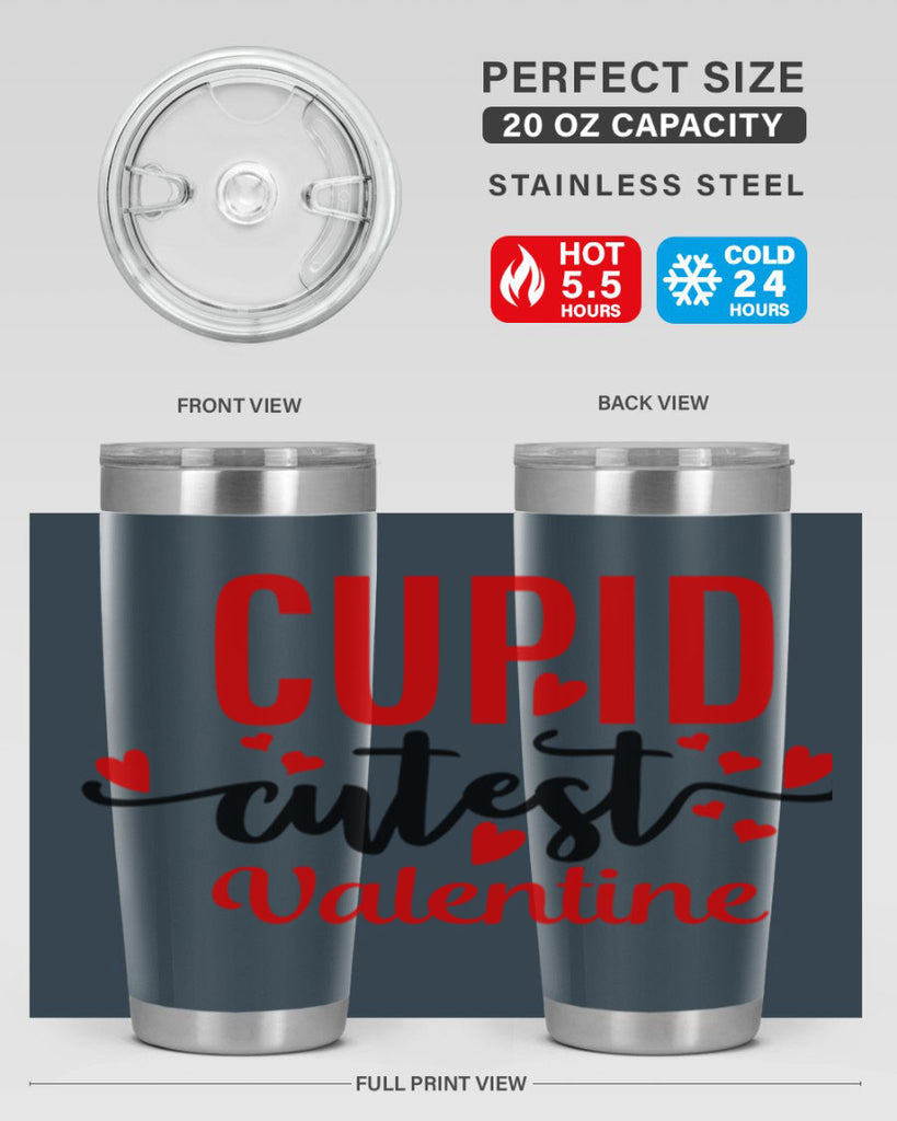 cupid cutest valentine 80#- valentines day- Tumbler