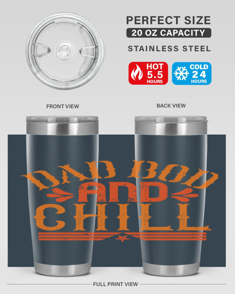 dad bod and chill 118#- fathers day- Tumbler