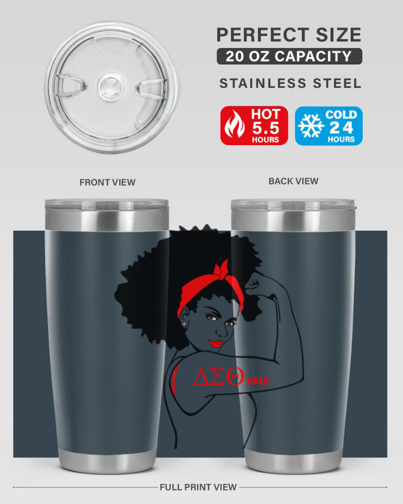 delta sigma theta 6#- black words phrases- Cotton Tank