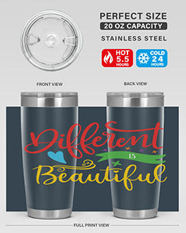 different is beautiful Style 11#- autism- Tumbler