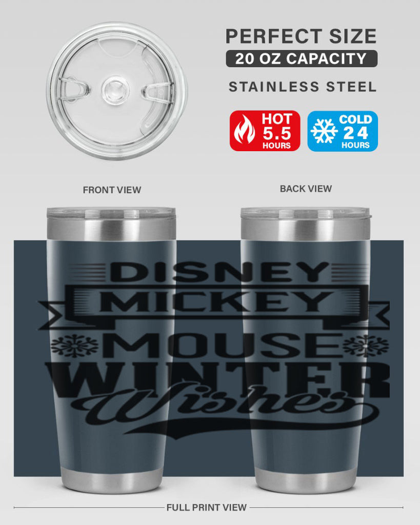 disney mickey mouse winter wishes 93#- winter- Tumbler