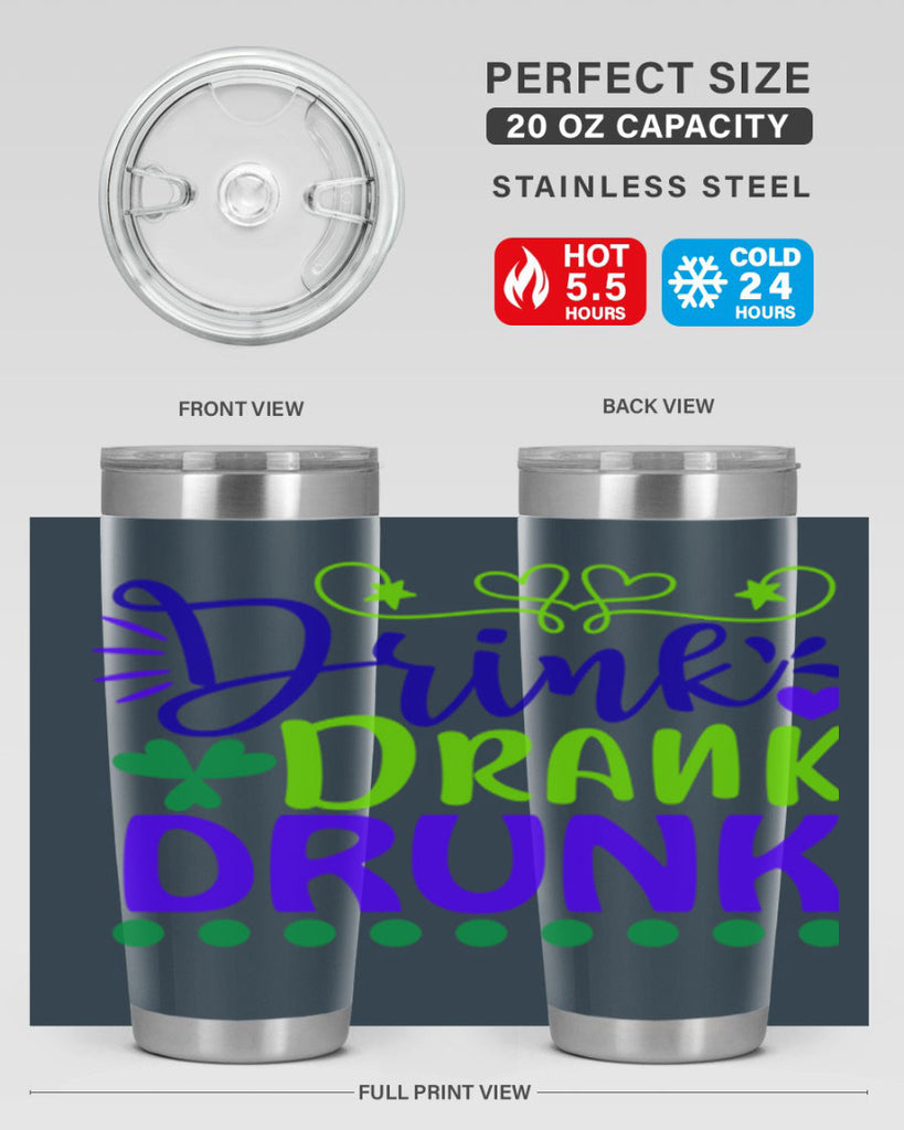 drink drank drunk 22#- mardi gras- Tumbler