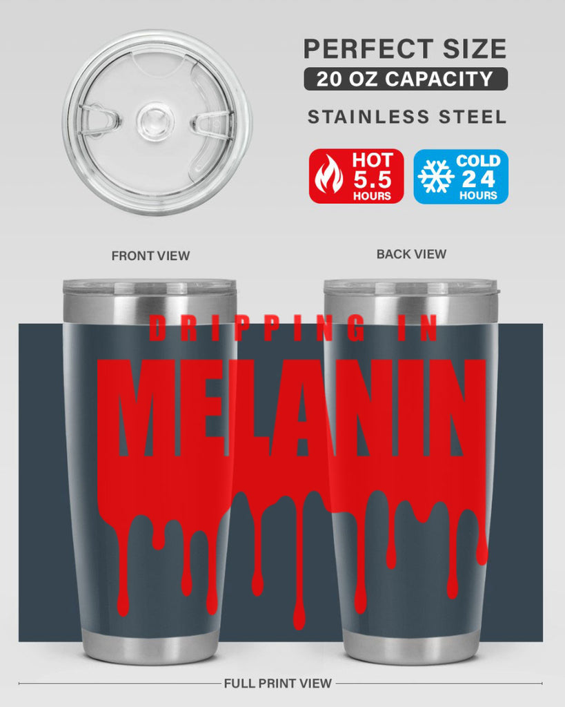dripping in melanin 161#- black words phrases- Cotton Tank