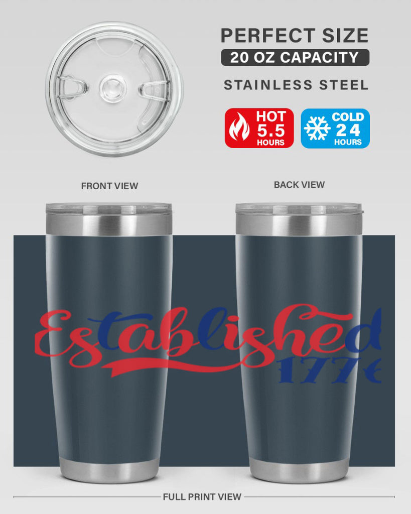 established Style 46#- Fourt Of July- Tumbler