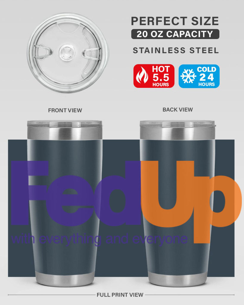 fed up 159#- black words phrases- Cotton Tank