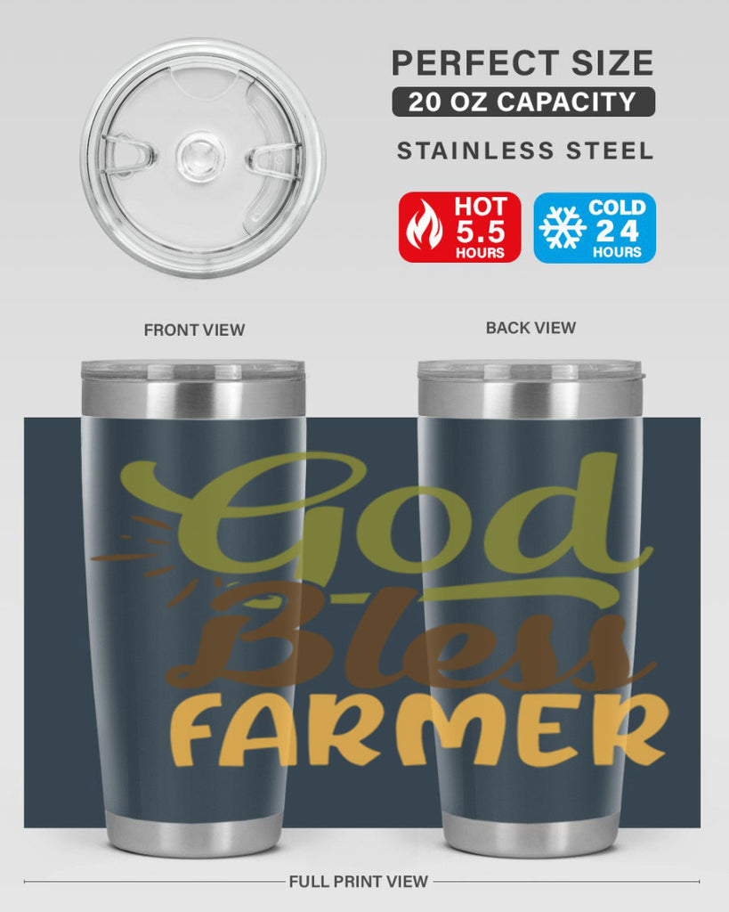 god bless farmer 10#- farming and gardening- Tumbler