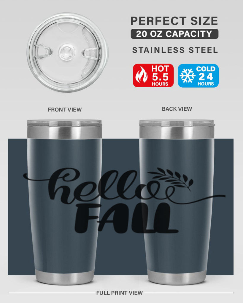 hello fall 54#- thanksgiving- Tumbler