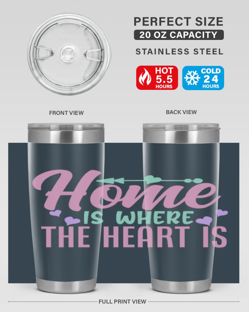 home is where the heart is 39#- home- Tumbler