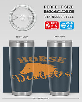 horse diabetes Style 34#- diabetes- Tumbler