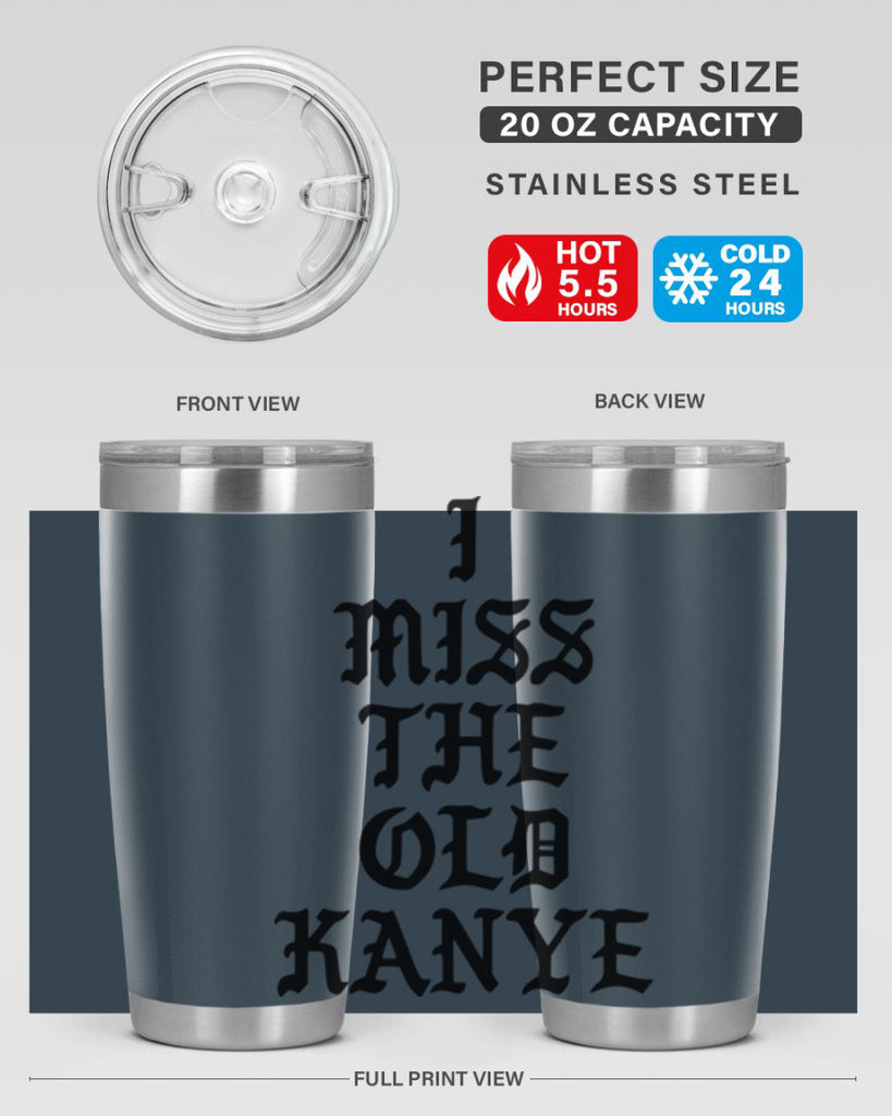 i miss the old kanye pablo 114#- black words phrases- Cotton Tank