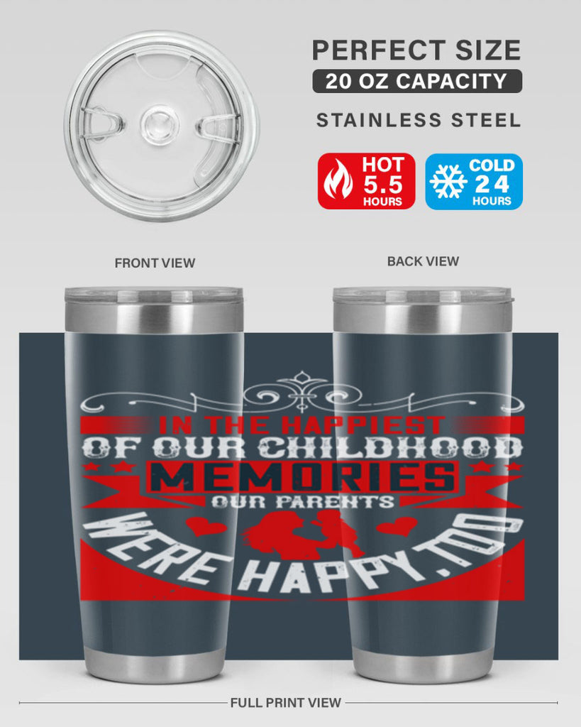 in the happiest of our childhood memories our parents were happy too 45#- Parents Day- Tumbler