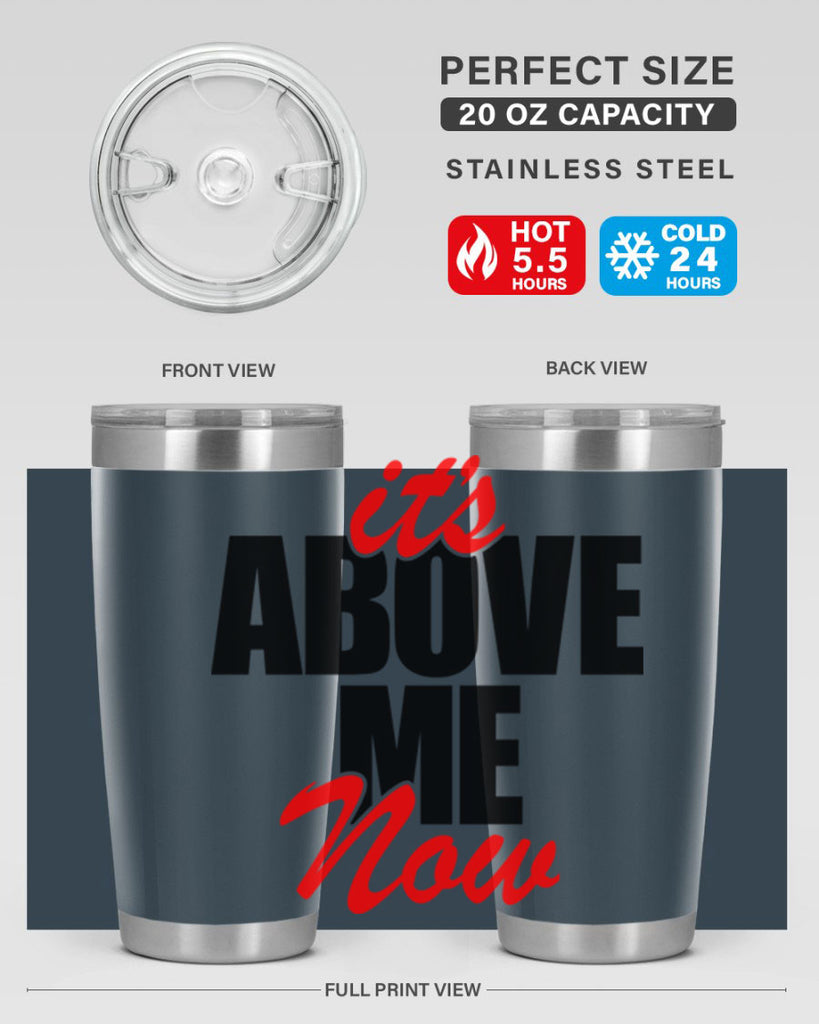 its above me now 106#- black words phrases- Cotton Tank