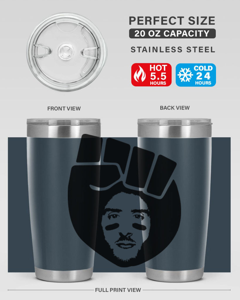 kaepernick fist hair 22#- black men - boys- tumbler