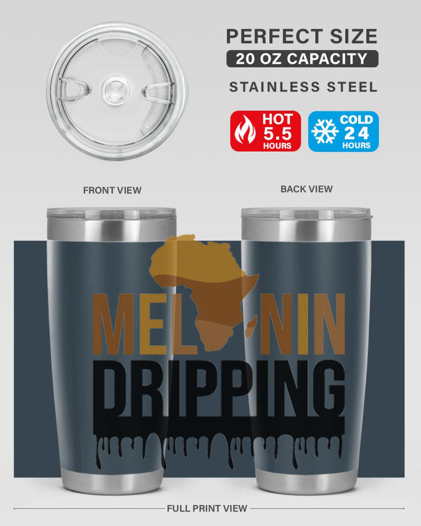 melanin dripping 182#- black words phrases- Cotton Tank