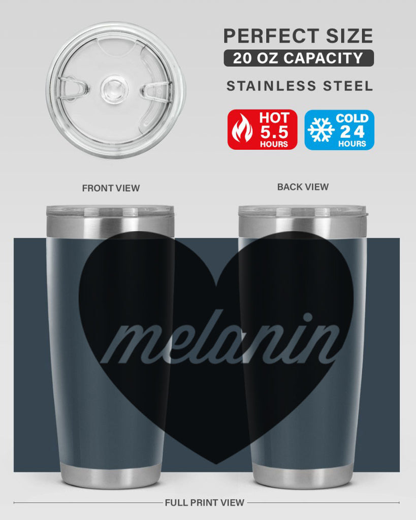 melanin loveheart 76#- black words phrases- Cotton Tank