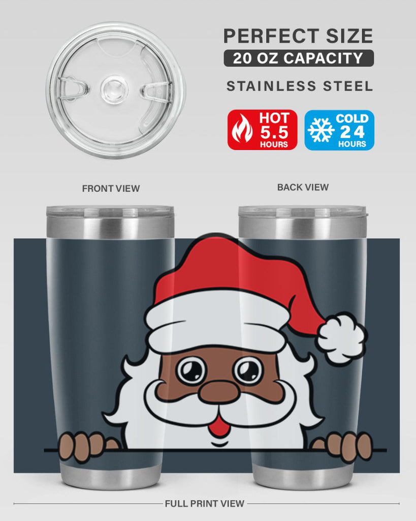 peekaboo black santa 19#- black men - boys- tumbler