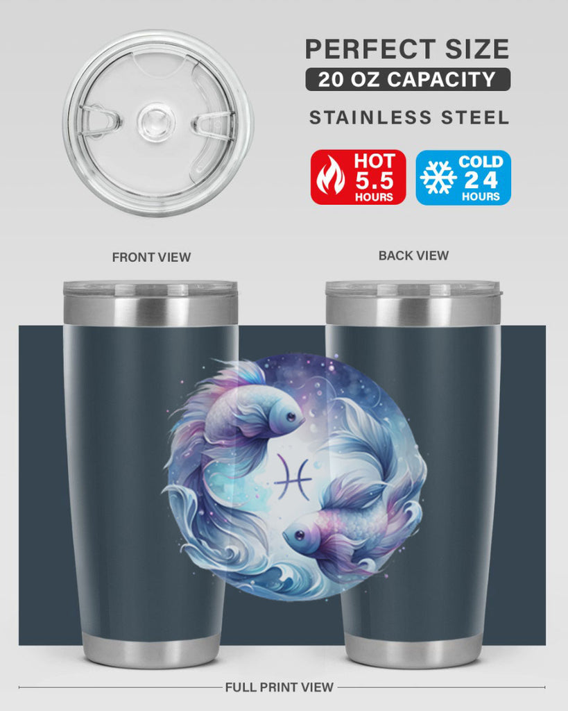 pisces 349#- zodiac- Tumbler