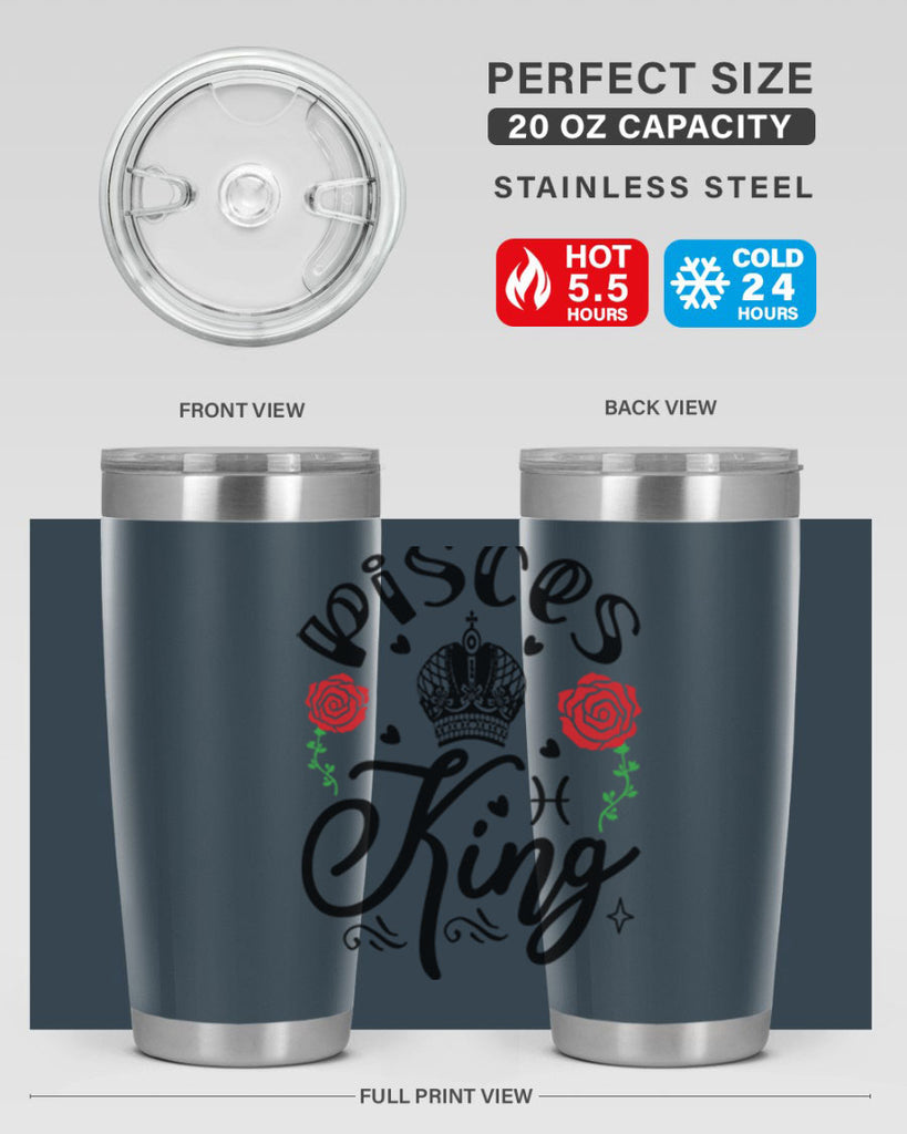 pisces king 375#- zodiac- Tumbler