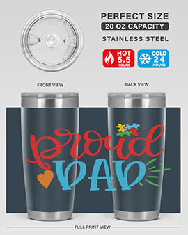 proud dad Style 36#- autism- Tumbler