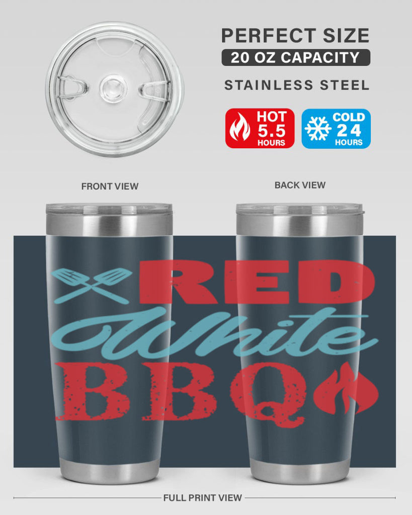 red white bbq 15#- bbq- Tumbler