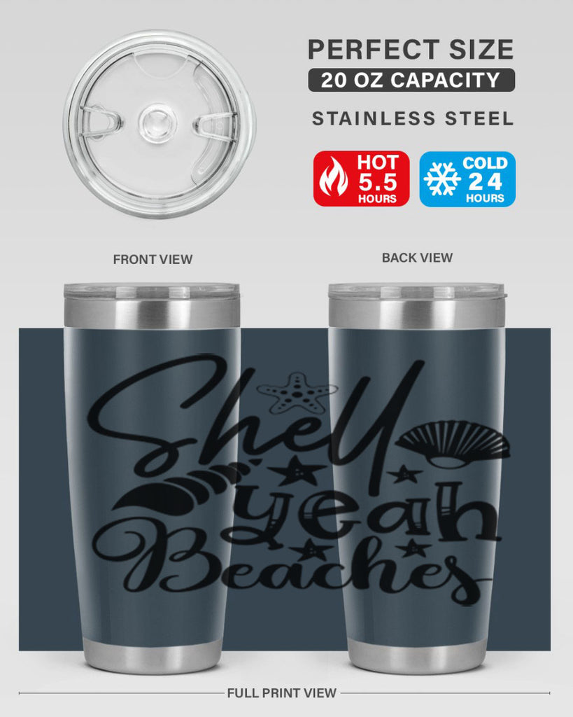 shell yeah beaches Style 75#- summer- Tumbler