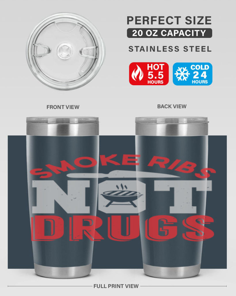 smok ribs not drugs 13#- bbq- Tumbler