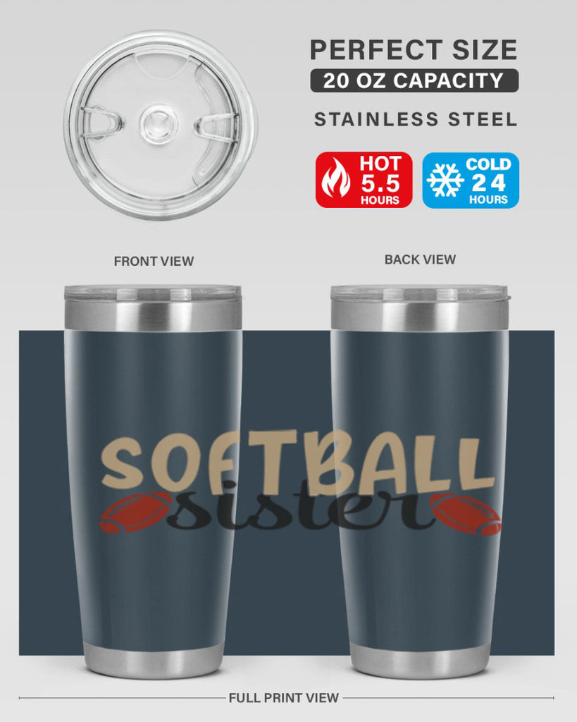 softball sister 2272#- softball- Tumbler