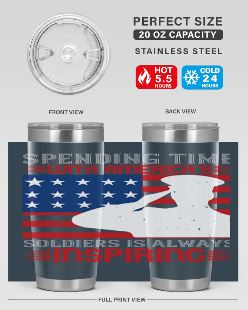 spending time with americas 90#- Veterns Day- Tumbler