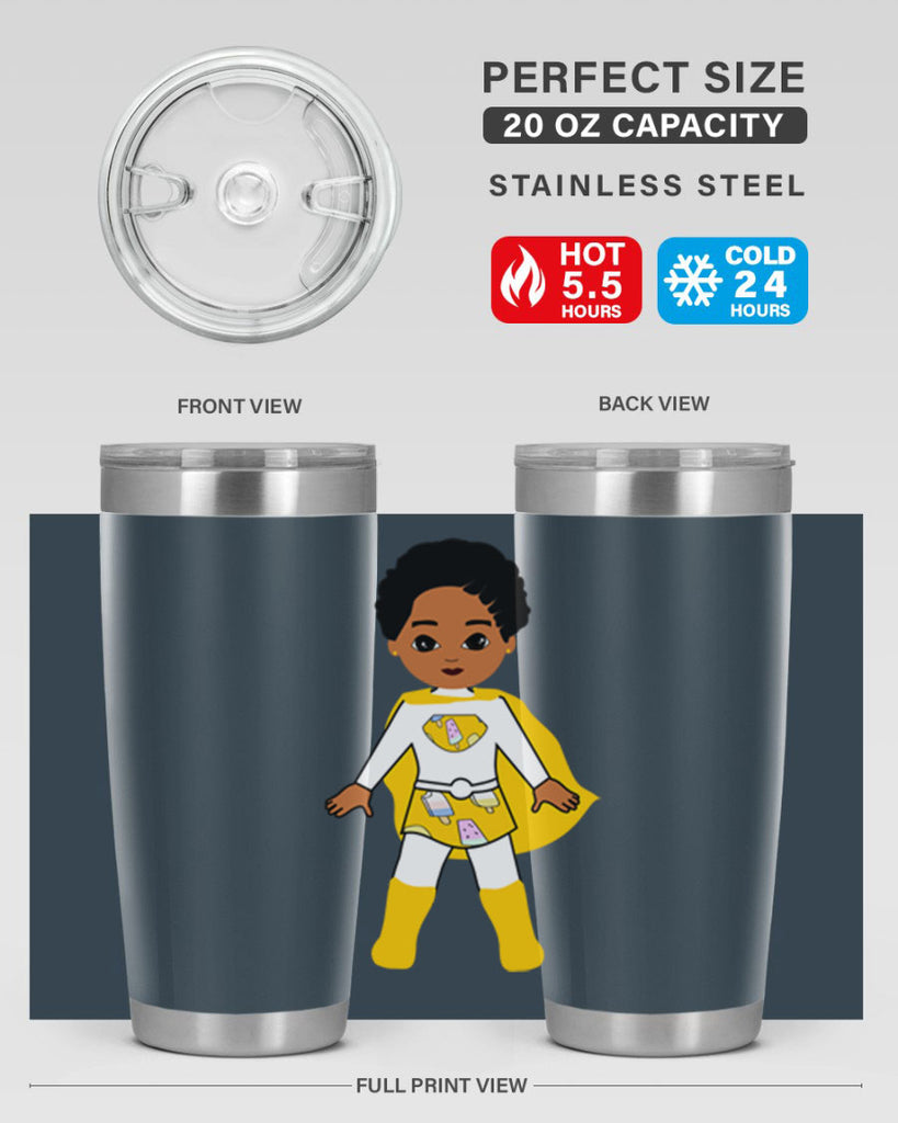 super kid 10#- black men - boys- tumbler
